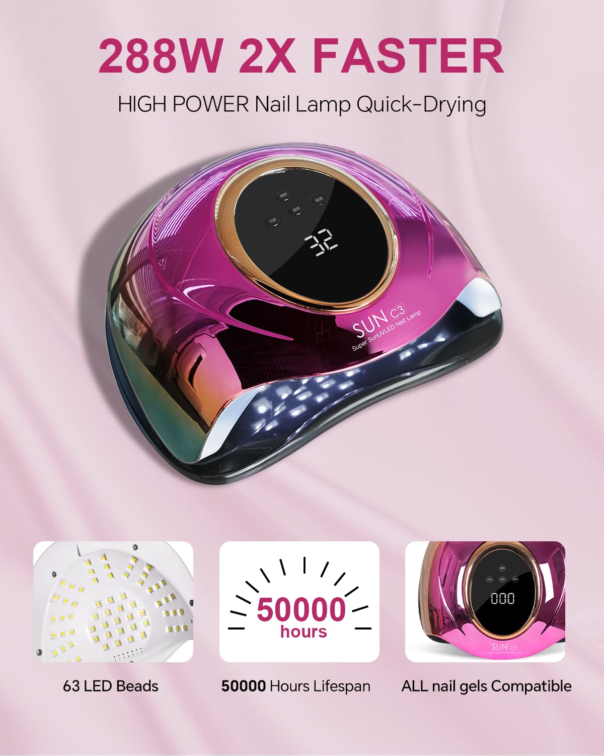 MIRAGE LAYON large LCD display visible with timer settings for precise control