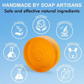 Person hugging confidently after using Mirai soap showing odor reduction