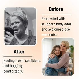 Mirai beside camellia oil and persimmon showing antioxidant ingredient boost