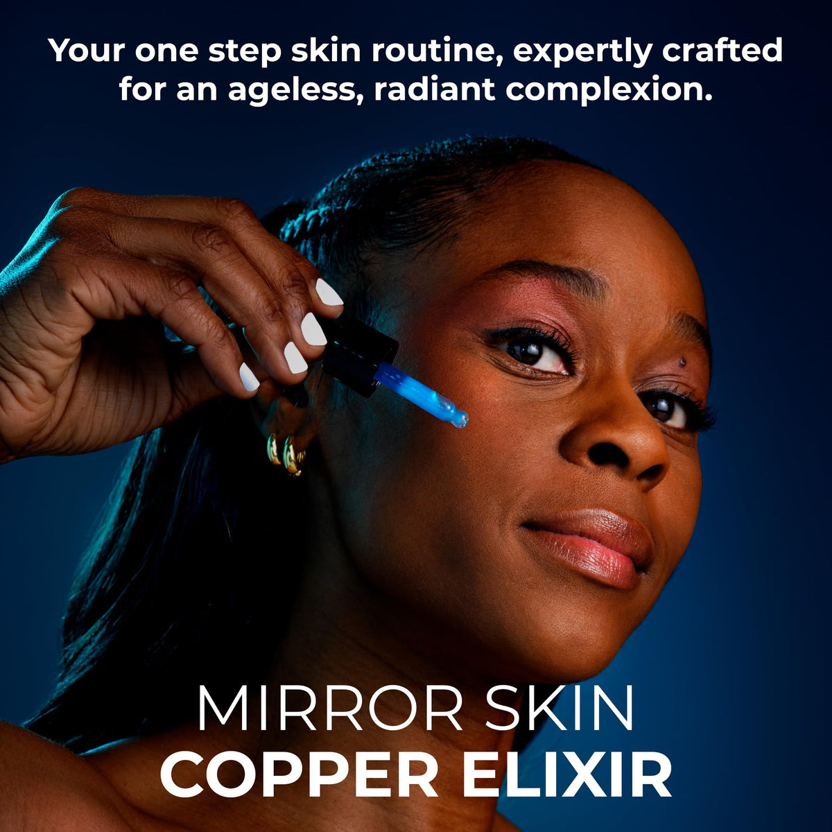 Mirror Skin pipette dispensing lightweight serum texture for easy layering