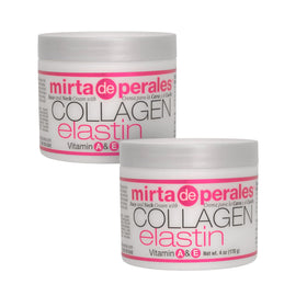 Mirta De Perales front packaging showing product benefits and two jars