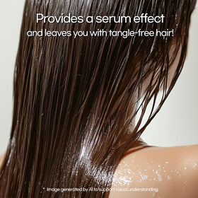 Mise En Scene conditioner cream texture showing nourishing, detangling benefit