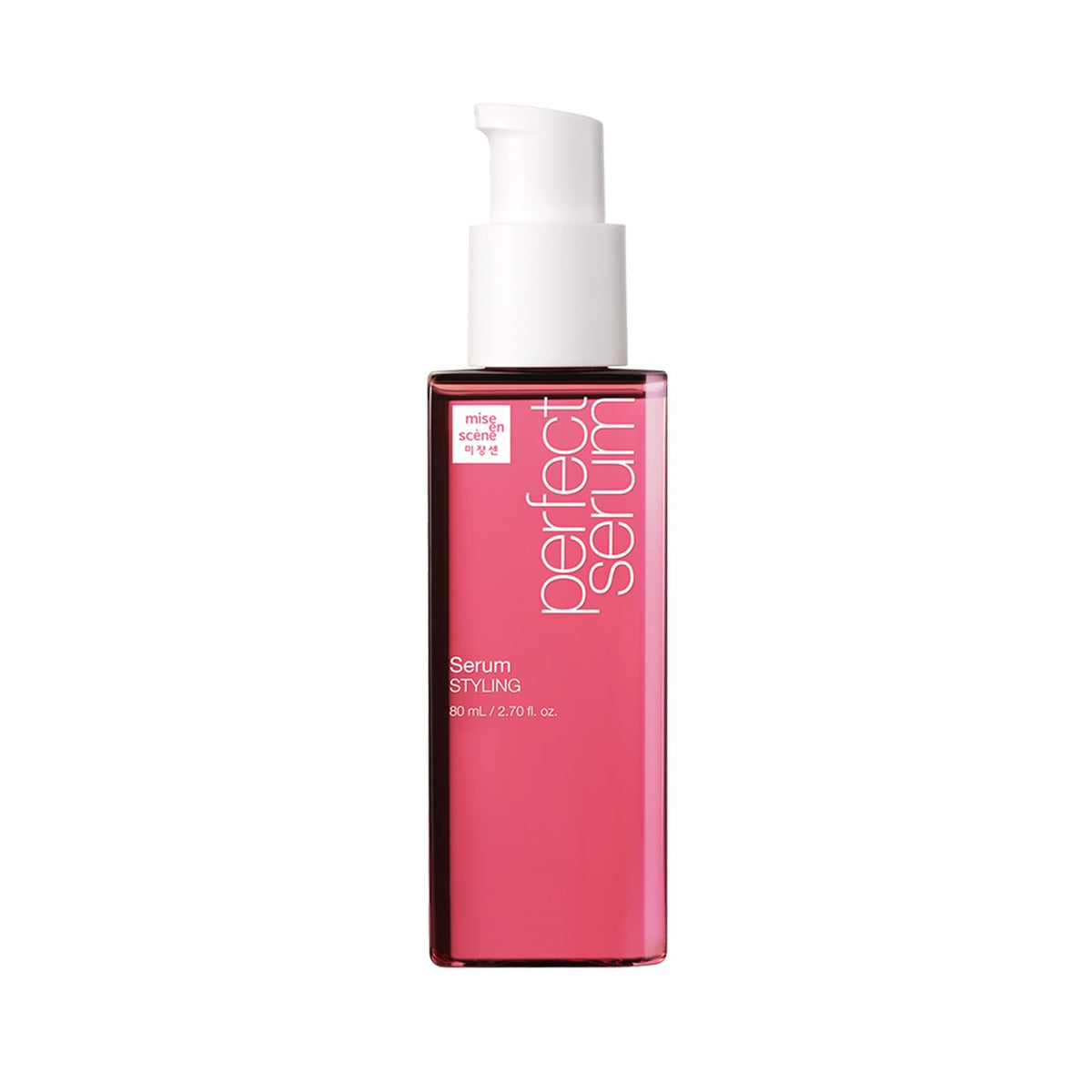 Mise En Scene front bottle showing sleek packaging and easy styling