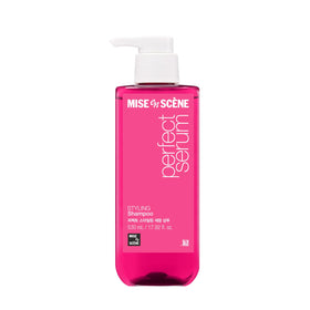 Mise En Scene front bottle view showing elegant branding and easy-pump benefit