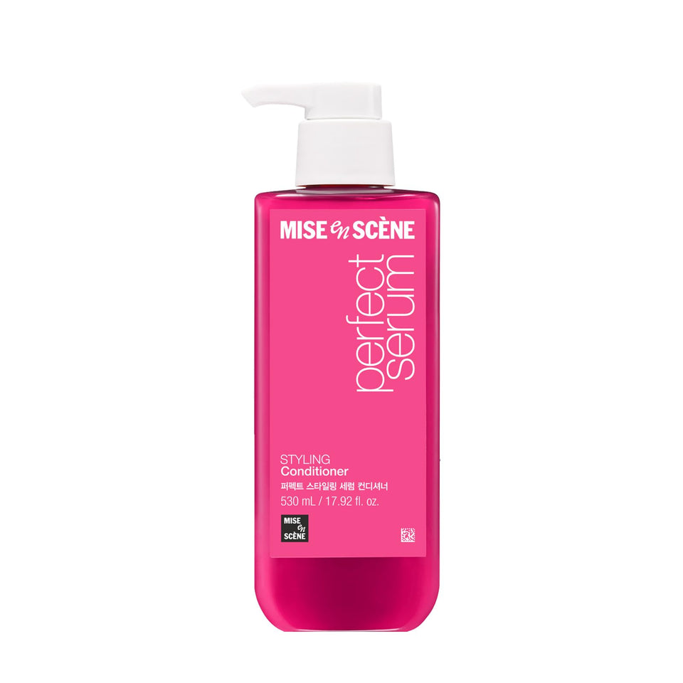 Mise En Scene front packaging showing bottle and label benefits