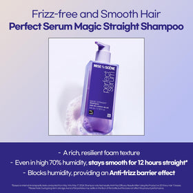 Mise En Scene hair oil drop on palm showing lightweight sheen and heat protection