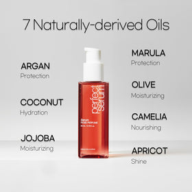 Mise En Scene serum in bathroom styling setup for easy daily use
