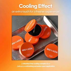 Mise En Scene silica powder macro image illustrating oil absorption and cooling effect