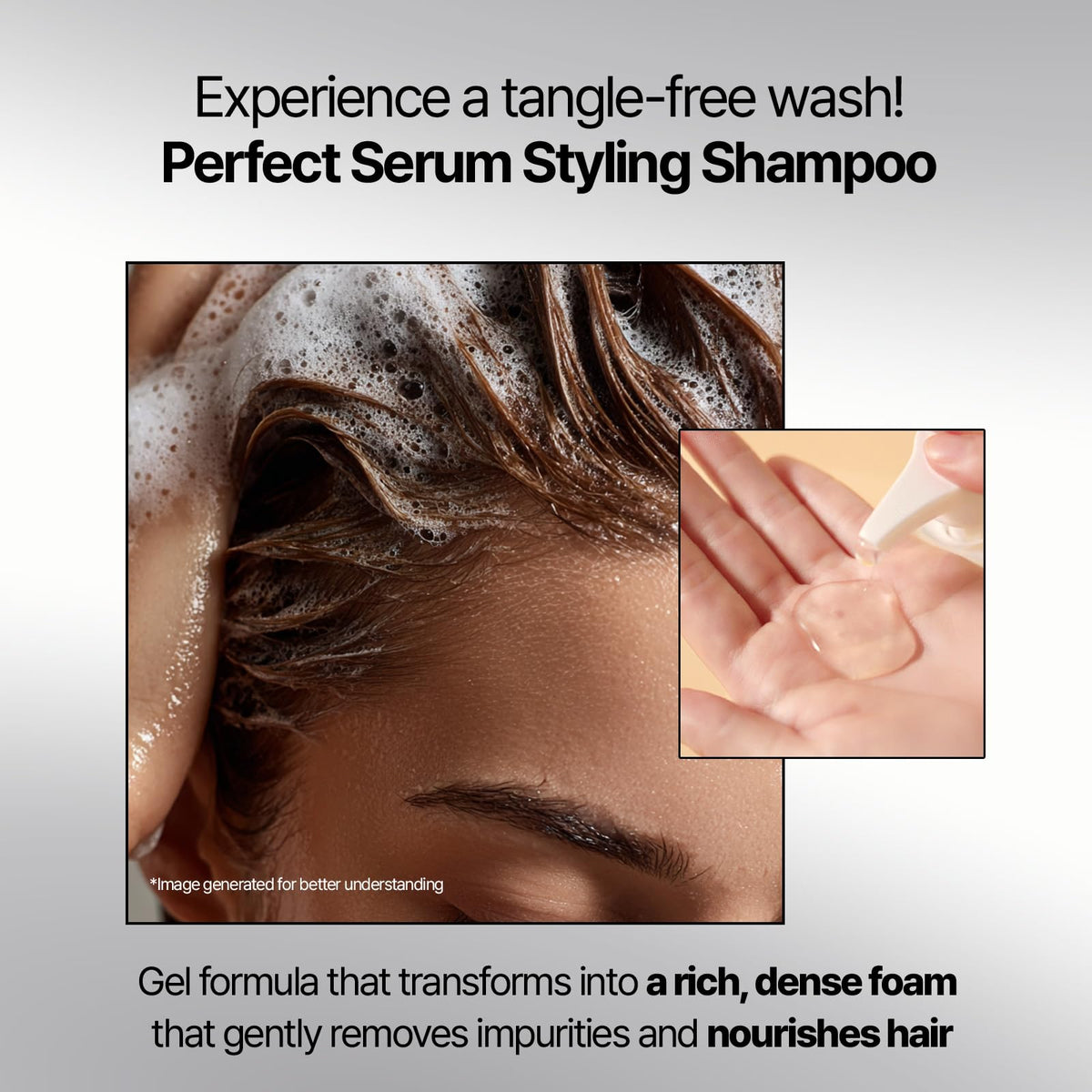 Mise En Scene visual of seven-oil blend highlighting deep nourishment benefit