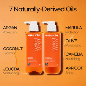 Mise En Scene Moroccan argan and jojoba oil ingredient closeup nourishing hair