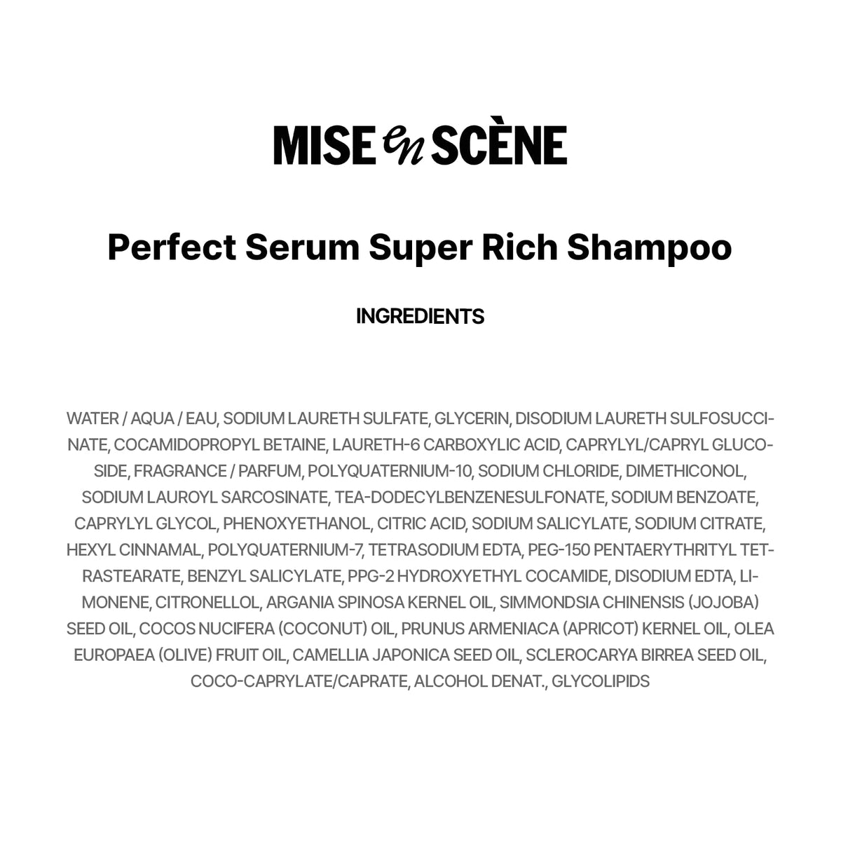 Mise En Scene before and after hair image showing smoother, shinier benefit