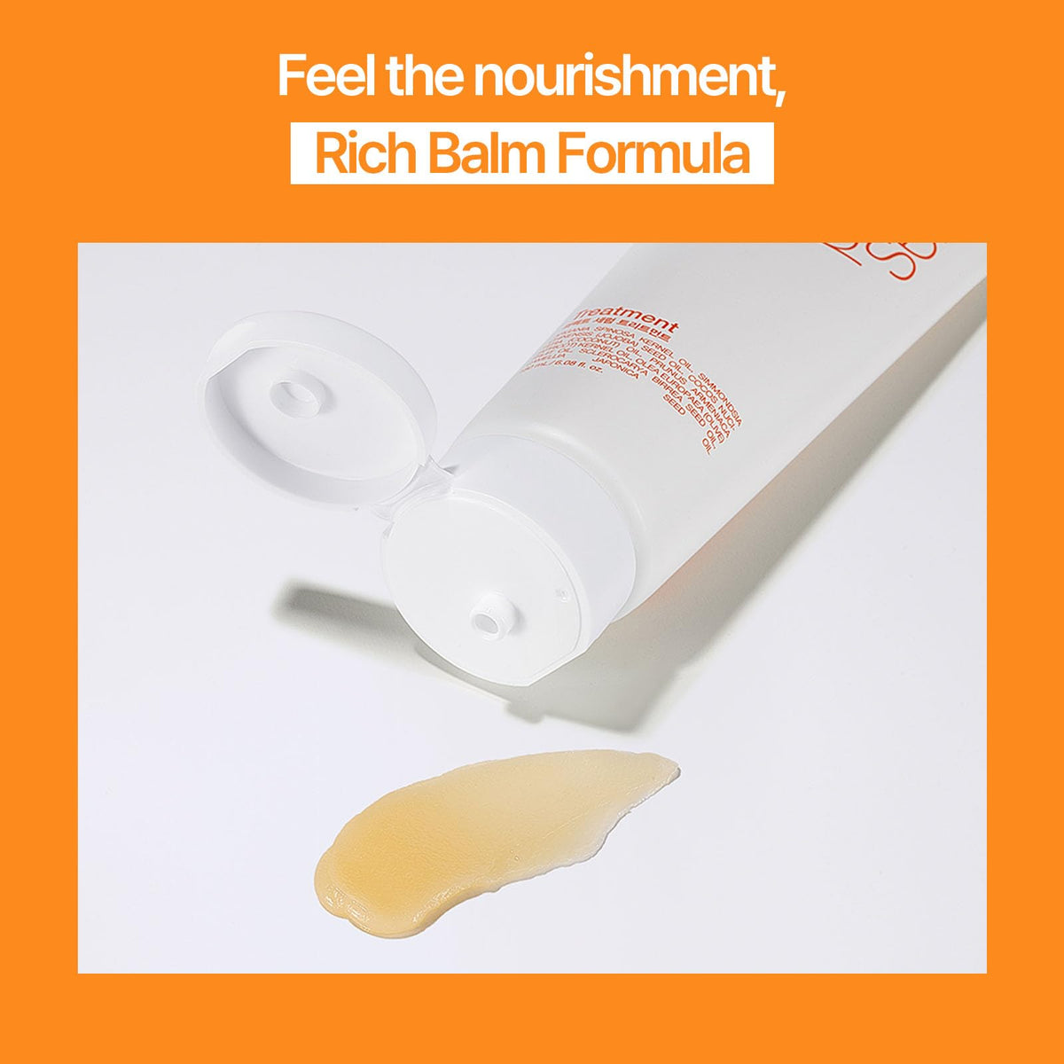 Mise En Scene rich balm texture close-up showing creamy consistency for deep coating