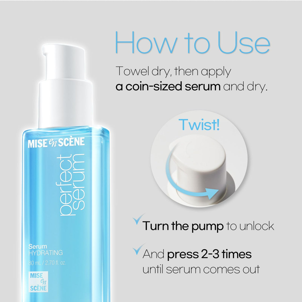 Mise En Scene drops applied to a hair strand demonstrating smoothness and improved manageability