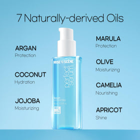 Mise En Scene bottle beside a ruler showing 2.7 fl oz size for travel-friendly convenience