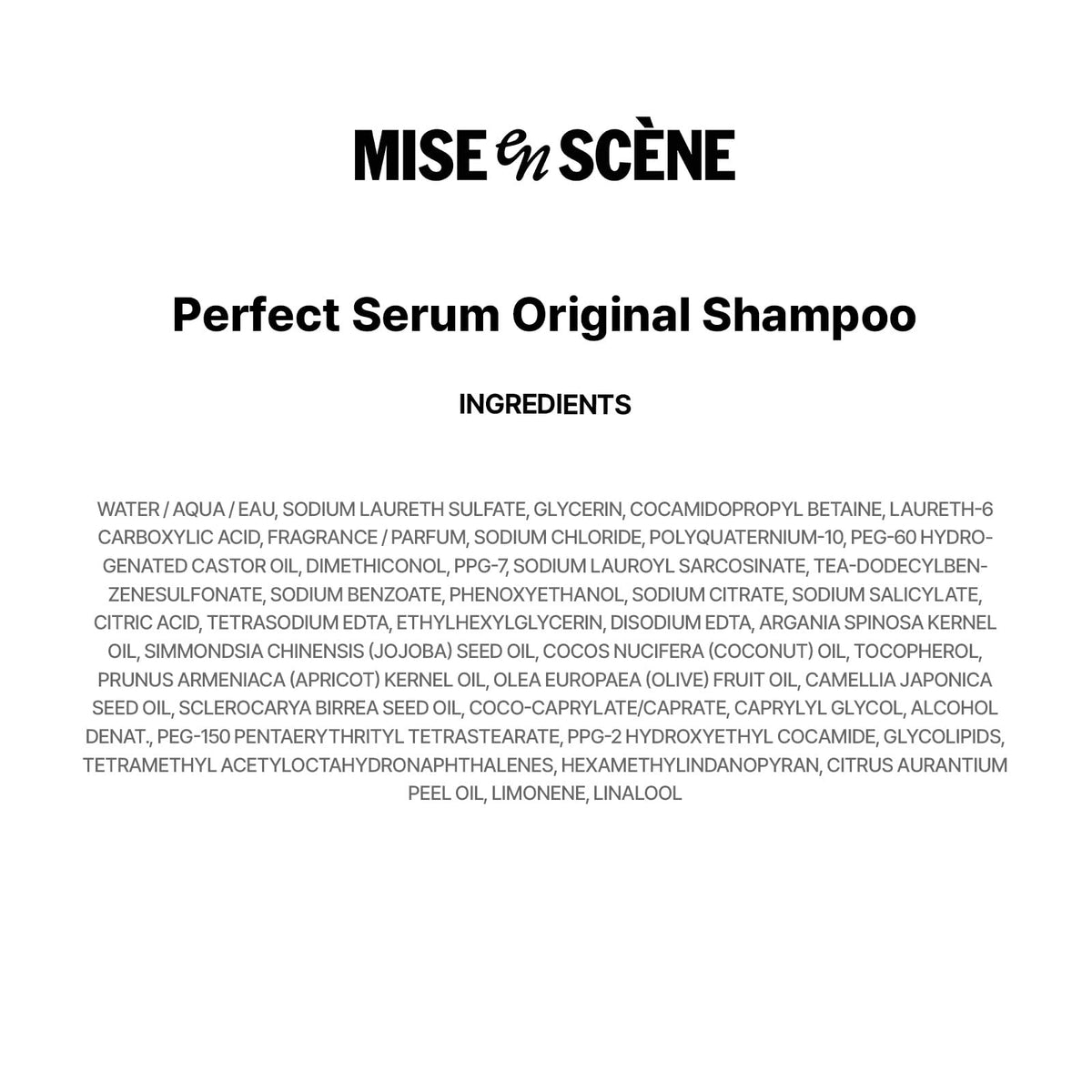 Mise En Scene bottle beside common items showing 17.92 fl oz size and value