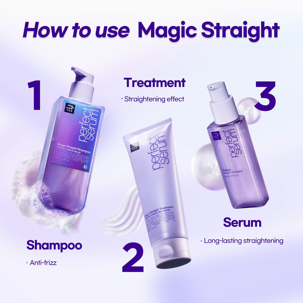 Mise En Scene size scale comparison showing 17.92 fl oz volume benefit
