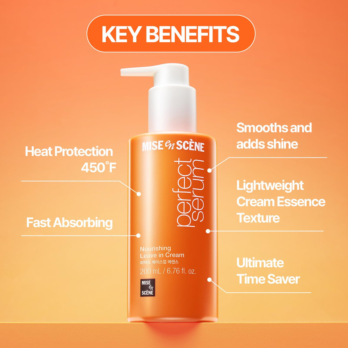 Mise En Scene cream texture close-up demonstrating fast absorption benefit