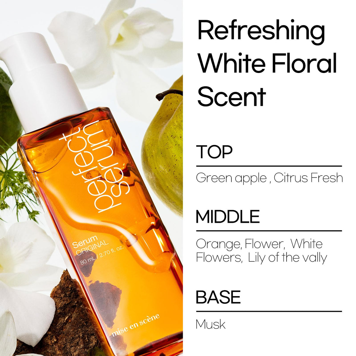 Mise En Scene bottle beside a travel item showing convenient size for trips
