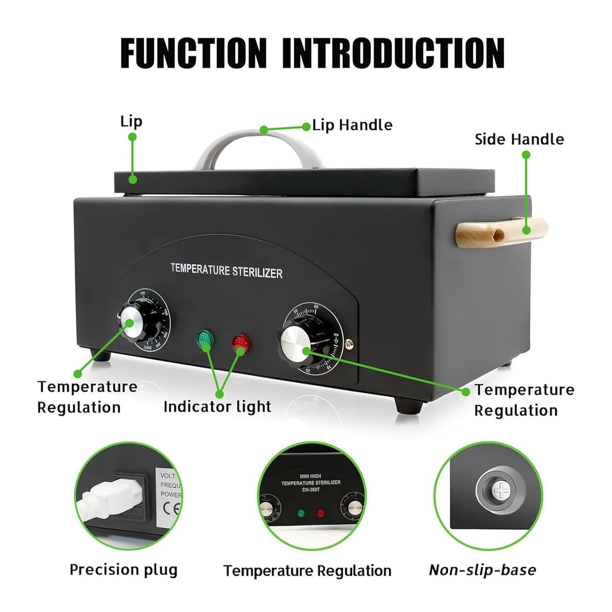 Misforu control panel close-up with timer dials showing precise timing and easy operation benefit