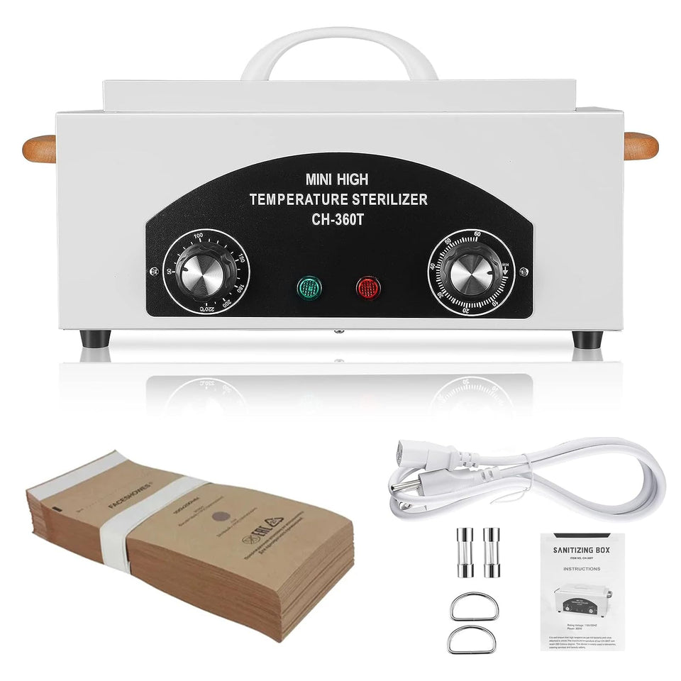 Misforu front view of stainless dry heat box showing compact professional design and durable finish