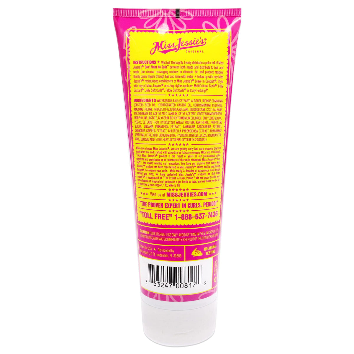 Miss Jessie's cleanser poured into palm highlighting honey texture and slip