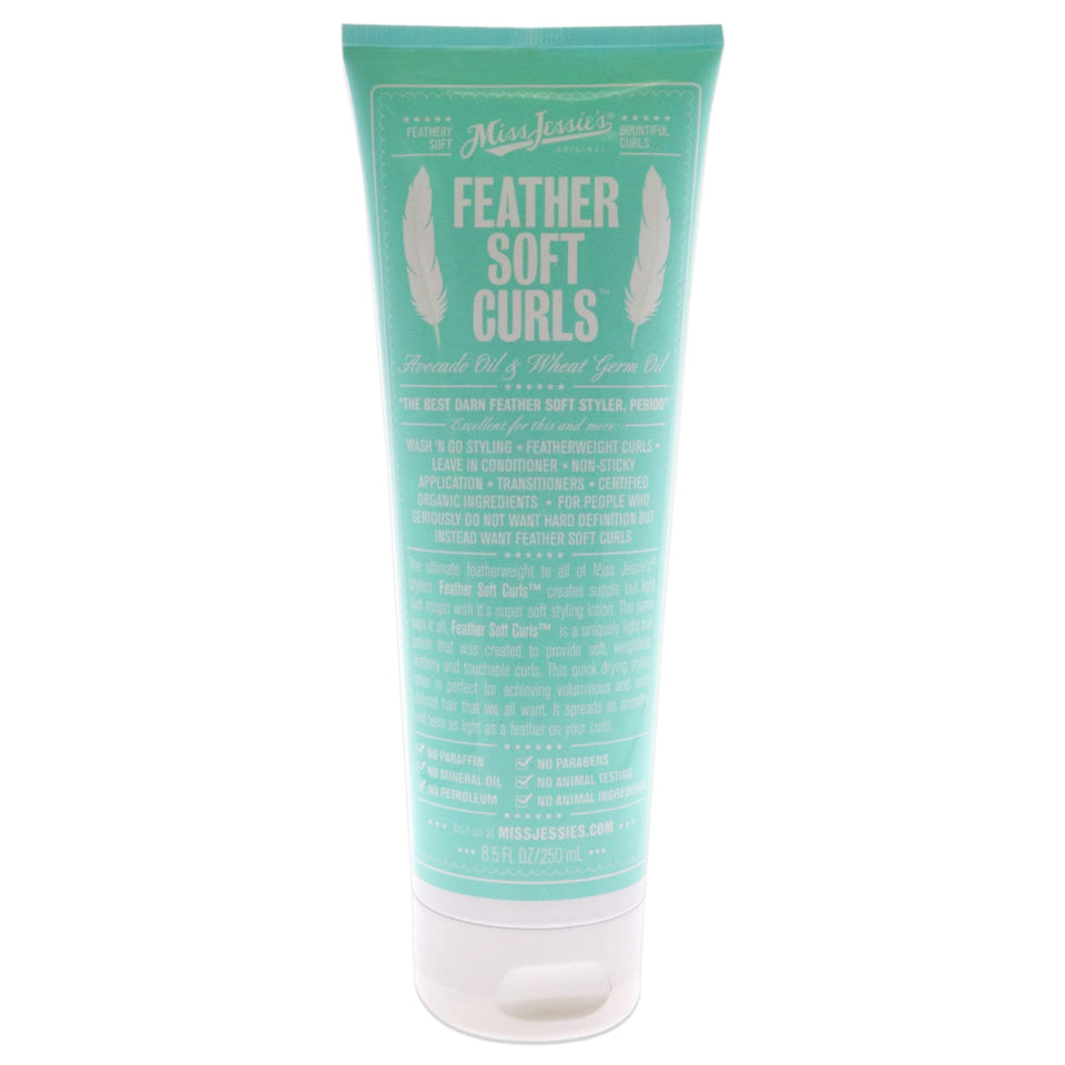 Miss Jessie's front bottle view showing label and lightweight styling benefit