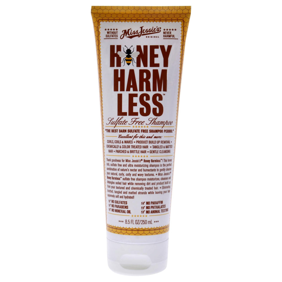 Miss Jessie's bottle front view showing label and size with clear moisturizing benefit