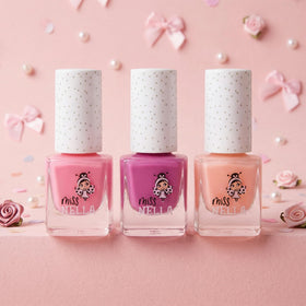 MISS NELLA three bottles top view highlighting included shade trio