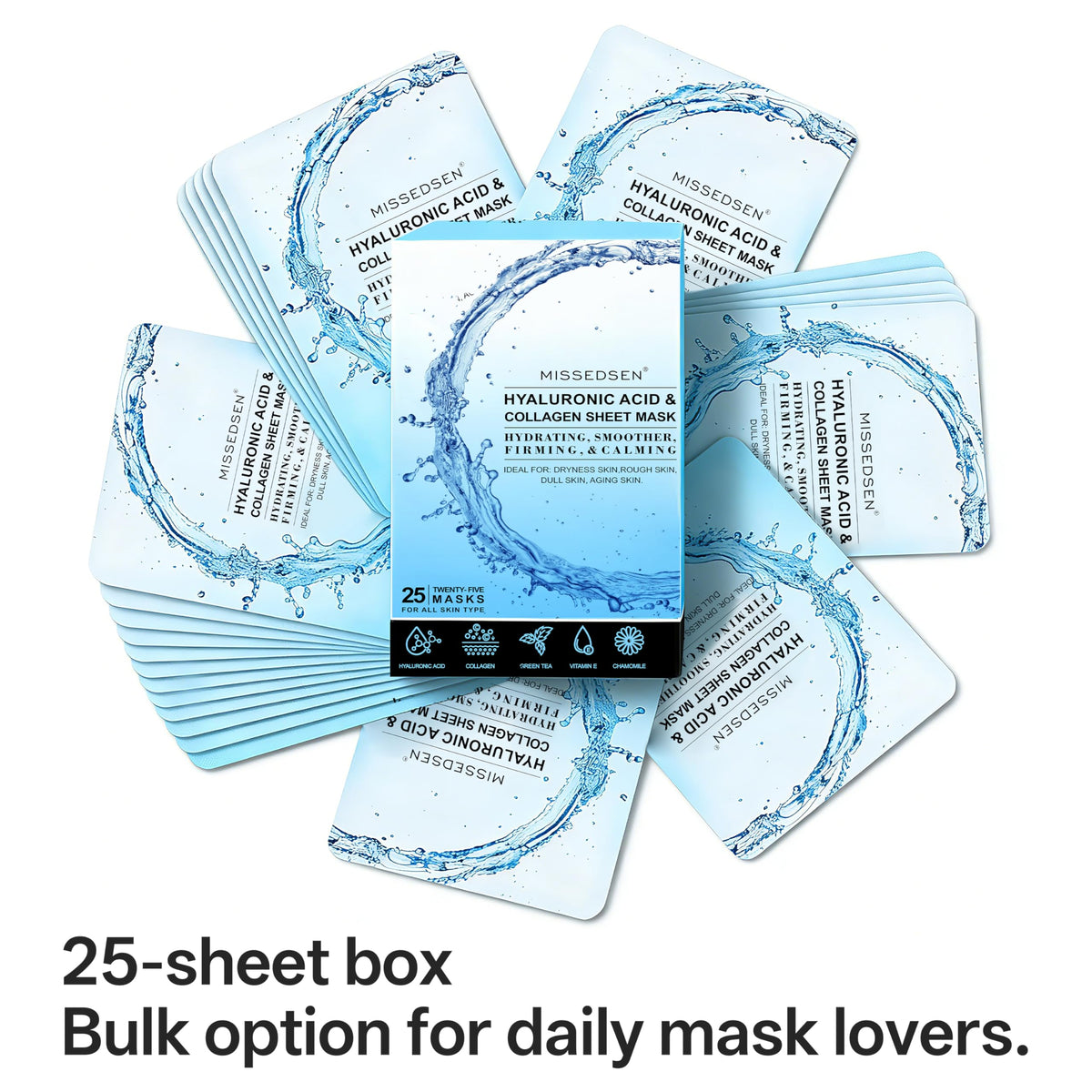MISSEDSEN close-up mask texture highlighting thin sheet and hydrating essence