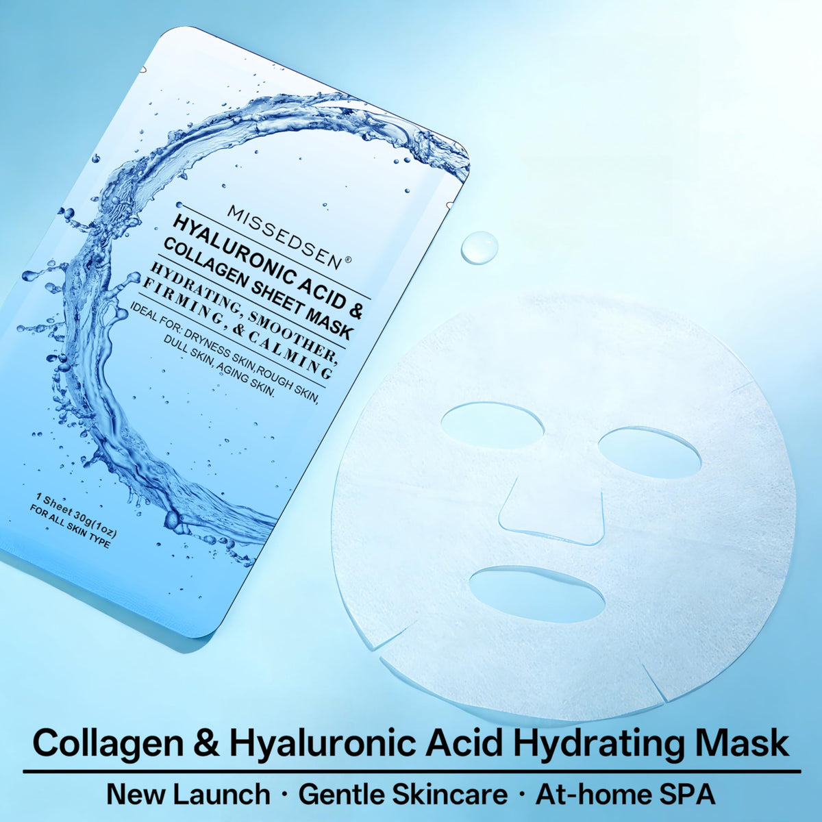 MISSEDSEN mask held in hand showing scale and generous serum coverage