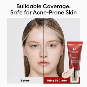 MISSHA product applied with brush to show even coverage benefit