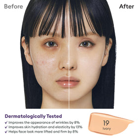 MISSHA application with fingers blending BB cream for natural skin finish