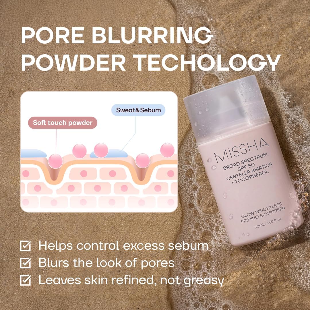 MISSHA applying on hand to show blendability and primer effect