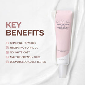 MISSHA applied on hand demonstrating smooth blend and hydration