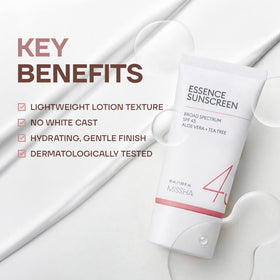 MISSHA sunscreen being applied on hand showing fast absorption benefit