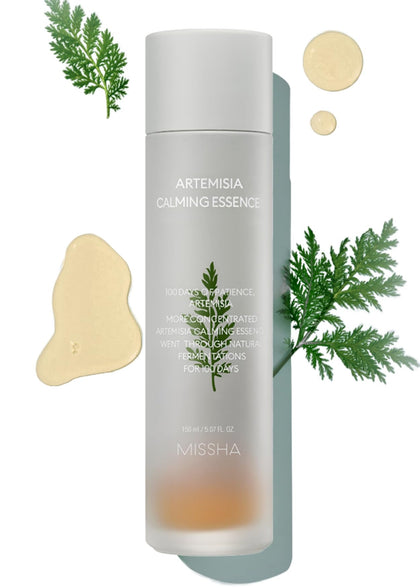 MISSHA front packaging showing calming essence bottle and label for reassurance