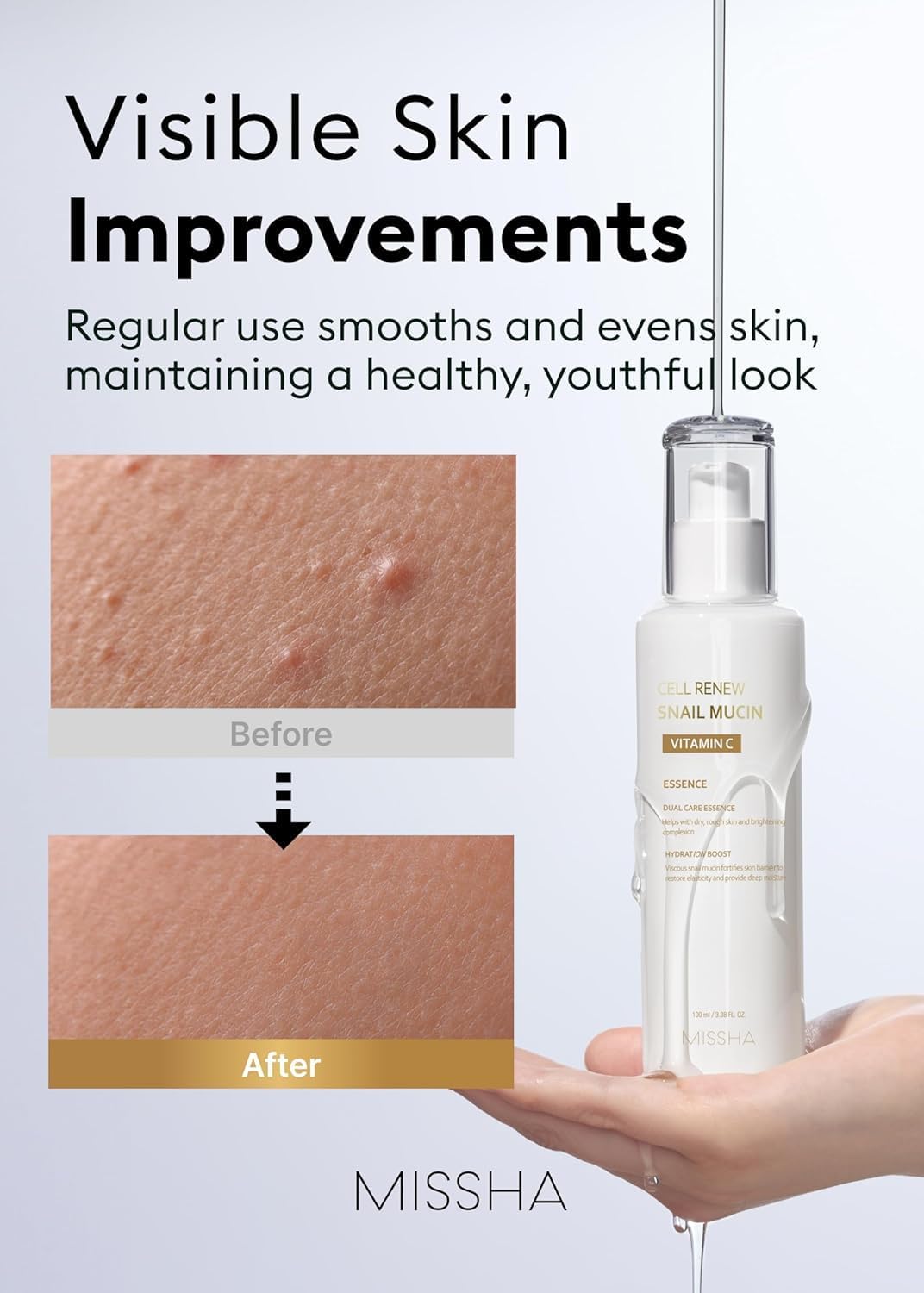 MISSHA close-up of gel texture showing hydrating smooth consistency