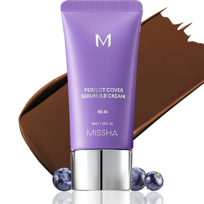 MISSHA front packaging showing No.45 deep mocha and product benefits