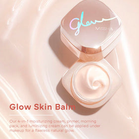 MISSHA balm applied on hand demonstrating hydrated dewy skin effect