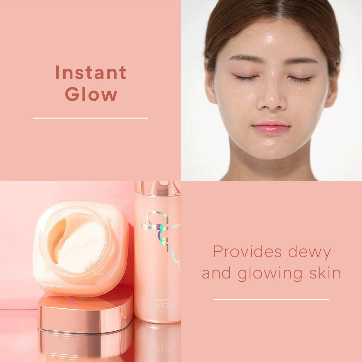MISSHA used as morning pack on model for instant radiance boost
