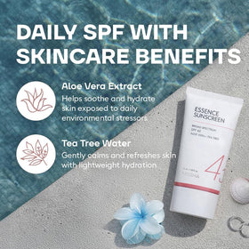 MISSHA product with aloe vera and tea tree visuals showing soothing hydration benefit