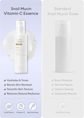 MISSHA label close-up showing key ingredients like snail mucin and Vitamin C