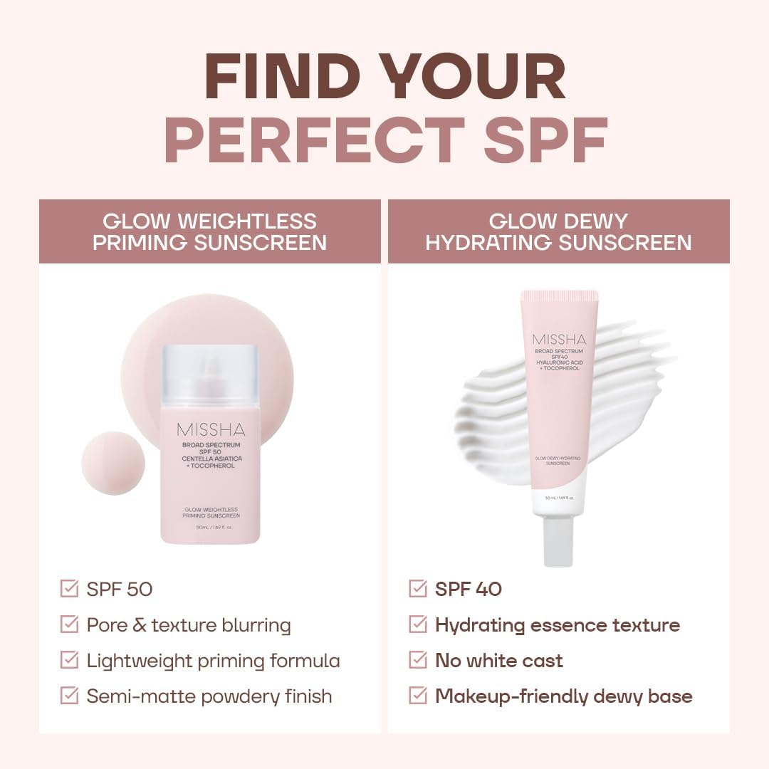 MISSHA on model outdoors showing dewy skin and sun protection
