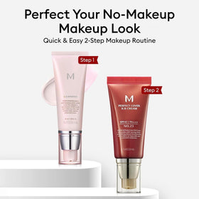 MISSHA lifestyle image of woman applying kit for quick morning routine