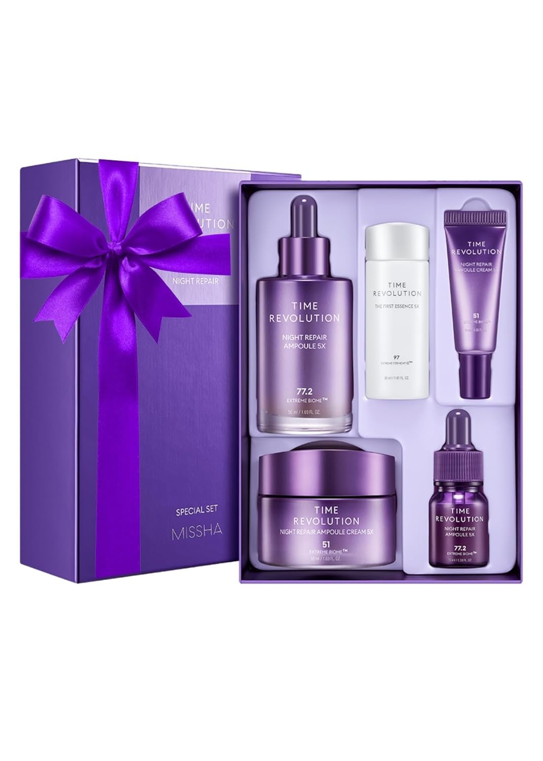 MISSHA front packaging showing full gift set and easy unboxing benefit