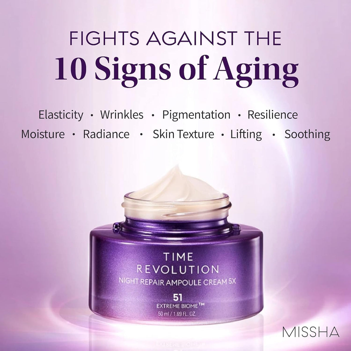 MISSHA on bathroom counter as part of night routine for restorative skincare