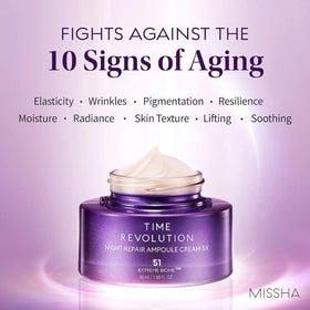 MISSHA on bathroom counter as part of night routine for restorative skincare