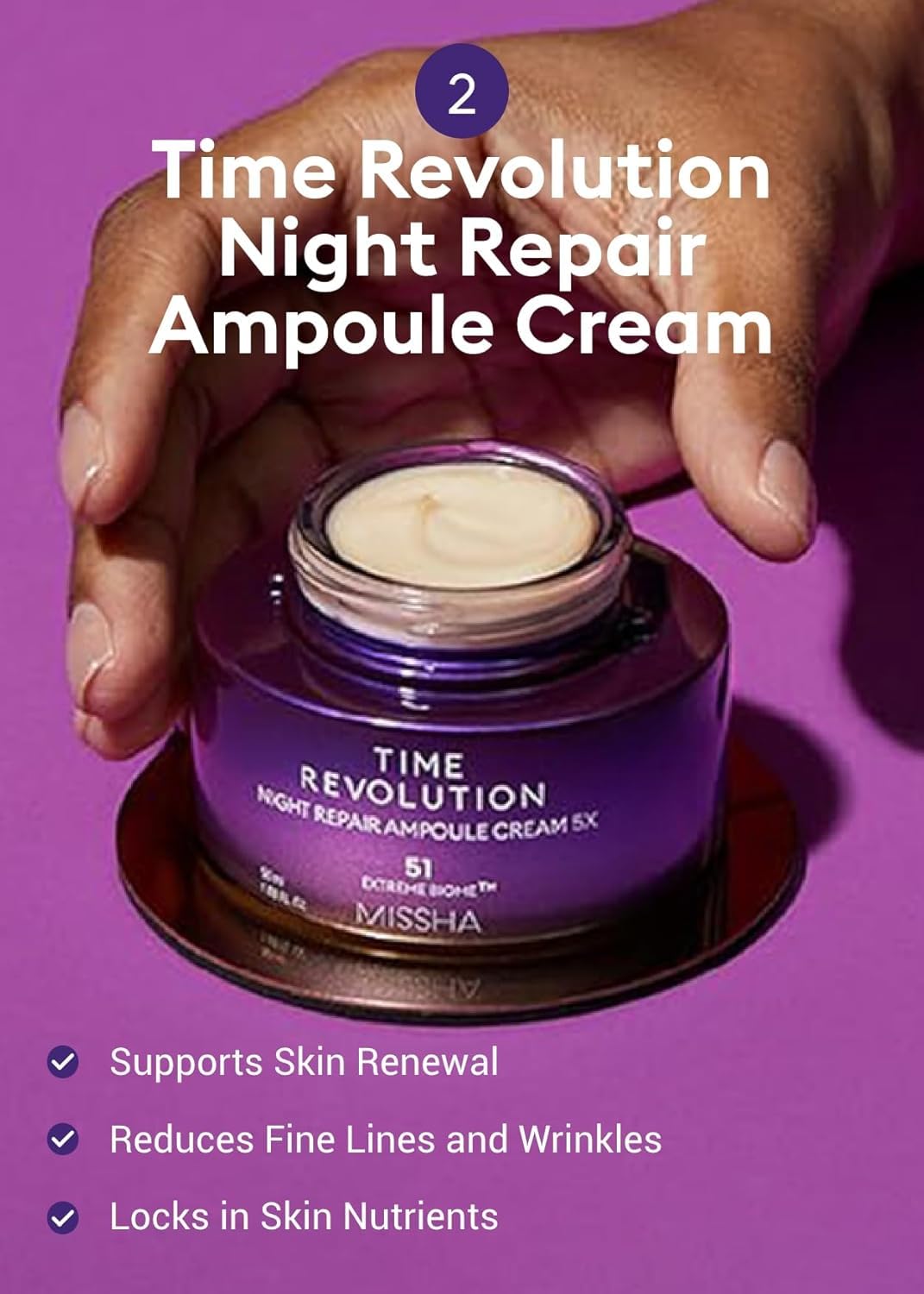 MISSHA products staged as nighttime routine for simplified skincare benefit