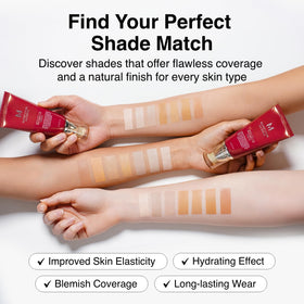 MISSHA shade 27 bottle next to measuring ruler for size context