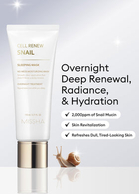 MISSHA applying sleeping mask demonstrating simple overnight skincare step